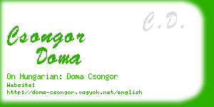 csongor doma business card